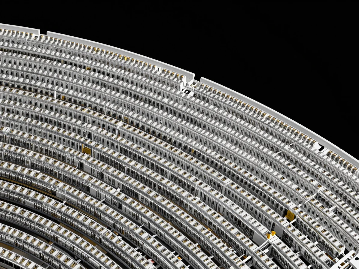 High-density avionics interface connector harness, gold-plated contacts under precise laboratory illumination.